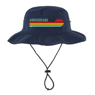 Anchorage Alaska Retro Sunset Bucket Hat