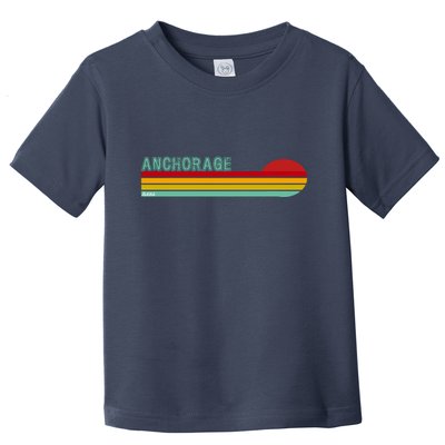 Anchorage Alaska Retro Sunset Toddler T-Shirt