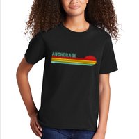 Anchorage Alaska Retro Sunset Kids T-Shirt