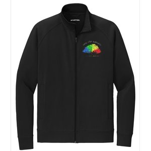 Autism Awareness Rainbow Tree Grow Your Awareness Hand Drawn Meaningful Gift Stretch Full-Zip Cadet Jacket