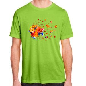 Autism Awareness Roar Cute Lion Puzzle Gift Adult ChromaSoft Performance T-Shirt