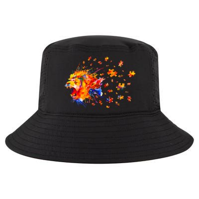 Autism Awareness Roar Cute Lion Puzzle Gift Cool Comfort Performance Bucket Hat