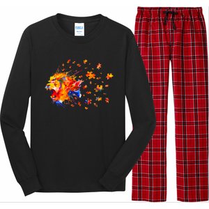 Autism Awareness Roar Cute Lion Puzzle Gift Long Sleeve Pajama Set