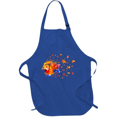 Autism Awareness Roar Cute Lion Puzzle Gift Apron