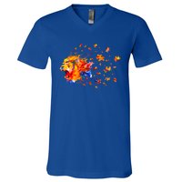 Autism Awareness Roar Cute Lion Puzzle Gift V-Neck T-Shirt