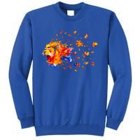 Autism Awareness Roar Cute Lion Puzzle Gift Tall Sweatshirt