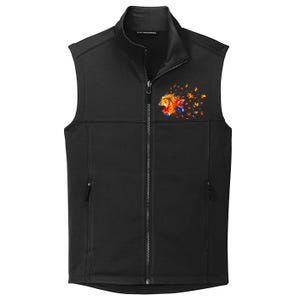 Autism Awareness Roar Cute Lion Puzzle Gift Collective Smooth Fleece Vest