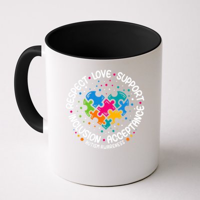 Autism Awareness Respect Love Support Blue Autism Mug