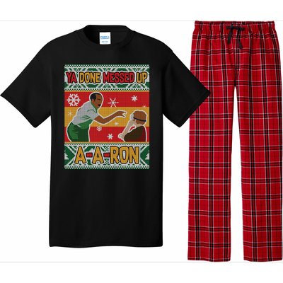 Ya Done Messed Up A A Ron Ugly Christmas Funny Pajama Set