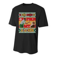 Ya Done Messed Up A A Ron Ugly Christmas Funny Youth Performance Sprint T-Shirt