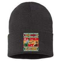 Ya Done Messed Up A A Ron Ugly Christmas Funny Sustainable Knit Beanie