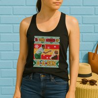 Ya Done Messed Up A A Ron Ugly Christmas Funny Womens Tank Top