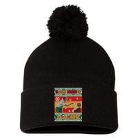 Ya Done Messed Up A A Ron Ugly Christmas Funny Pom Pom 12in Knit Beanie