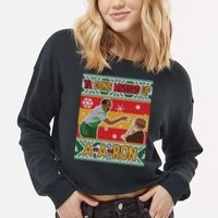 Ya Done Messed Up A A Ron Ugly Christmas Funny Cropped Pullover Crew