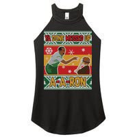 Ya Done Messed Up A A Ron Ugly Christmas Funny Women's Perfect Tri Rocker Tank