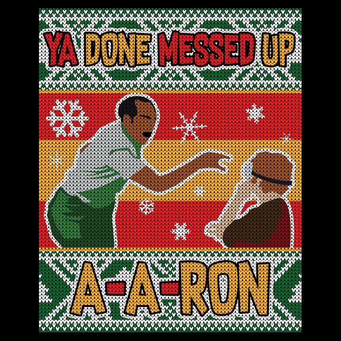 Ya Done Messed Up A A Ron Ugly Christmas Funny Kids T-Shirt