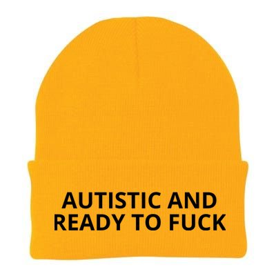 Autistic And Ready To Fuck Knit Cap Winter Beanie