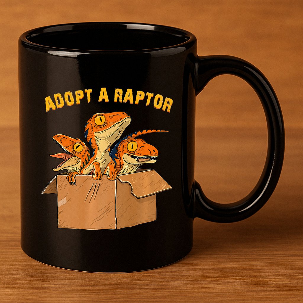Adopt A Raptor Funny Tee Most Amazing Pets 11oz C Handle Ceramic Mug