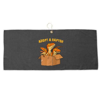 Adopt A Raptor Funny Tee Most Amazing Pets Large Microfiber Waffle Golf Towel