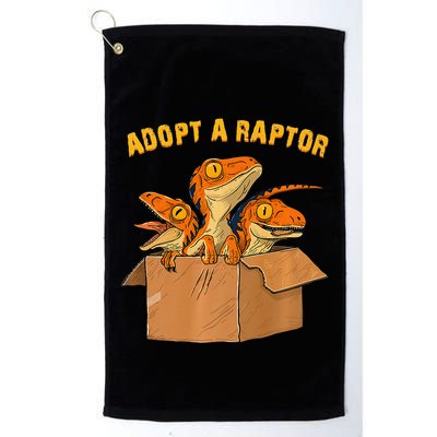 Adopt A Raptor Funny Tee Most Amazing Pets Golf Towel