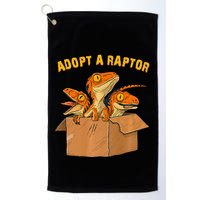 Adopt A Raptor Funny Tee Most Amazing Pets Golf Towel