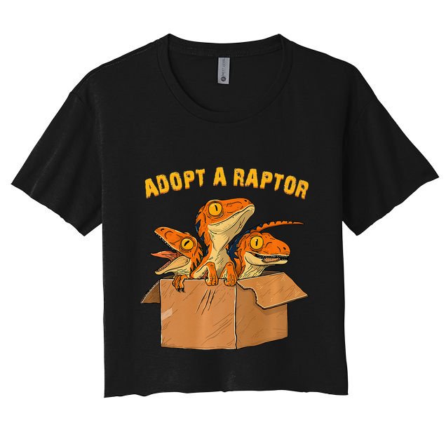 Adopt A Raptor Funny Tee Most Amazing Pets Crop Top