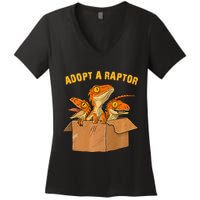 Adopt A Raptor Funny Tee Most Amazing Pets Women's V-Neck T-Shirt