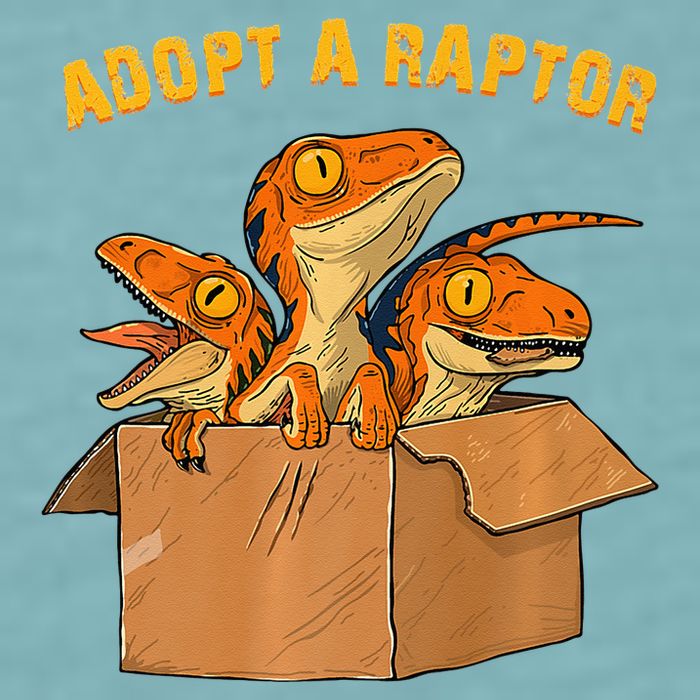 Adopt A Raptor Funny Tee Most Amazing Pets Sueded Cloud Jersey T-Shirt