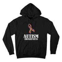 Autism Awareness Ribbon Puzzle Pieces Colors Gift Hoodie