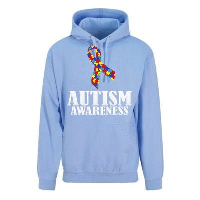 Autism Awareness Ribbon Puzzle Pieces Colors Gift Unisex Surf Hoodie