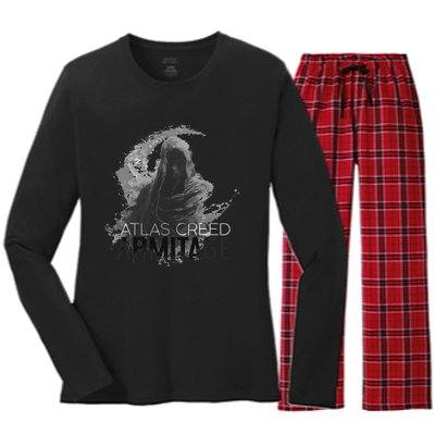 Ac Armitage Reaper Character Art Women's Long Sleeve Flannel Pajama Set 