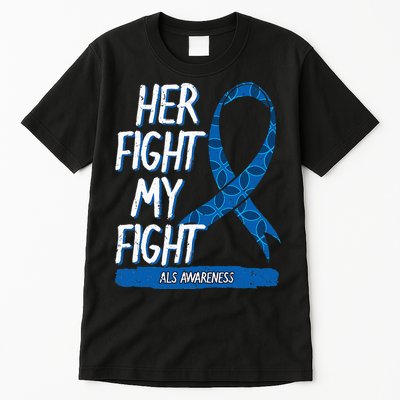 ALS Awareness Ribbon Lou Gehrig's Disease Blue MND Tall T-Shirt