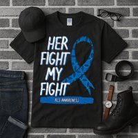 ALS Awareness Ribbon Lou Gehrig's Disease Blue MND Tall T-Shirt