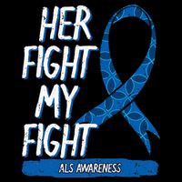 ALS Awareness Ribbon Lou Gehrig's Disease Blue MND Tall T-Shirt