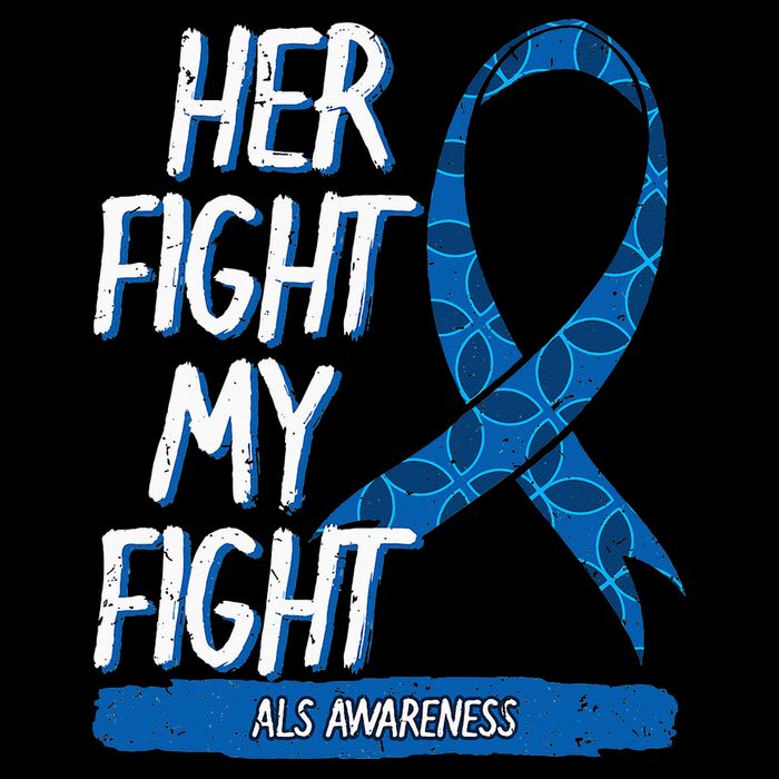 ALS Awareness Ribbon Lou Gehrig's Disease Blue MND Tall T-Shirt