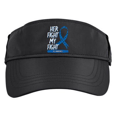 ALS Awareness Ribbon Lou Gehrig's Disease Blue MND Adult Drive Performance Visor