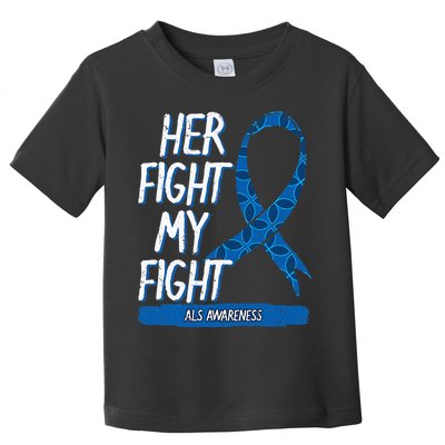 ALS Awareness Ribbon Lou Gehrig's Disease Blue MND Toddler T-Shirt