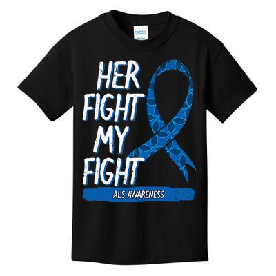 ALS Awareness Ribbon Lou Gehrig's Disease Blue MND Kids T-Shirt