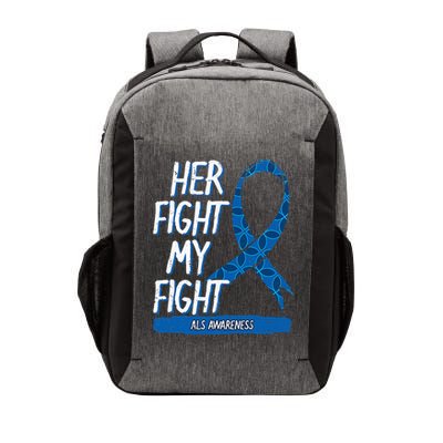 ALS Awareness Ribbon Lou Gehrig's Disease Blue MND Vector Backpack