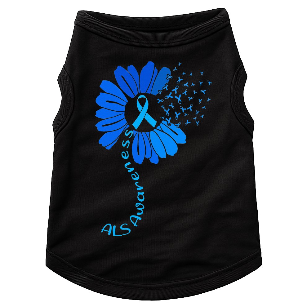 Als Awareness Ribbon Sunflower funny support squad Doggie Tank