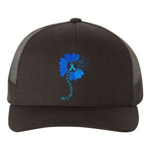 Als Awareness Ribbon Sunflower funny support squad Yupoong Adult 5-Panel Trucker Hat