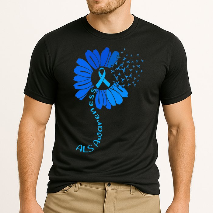 Als Awareness Ribbon Sunflower funny support squad Cooling Performance Crew T-Shirt