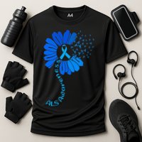 Als Awareness Ribbon Sunflower funny support squad Cooling Performance Crew T-Shirt