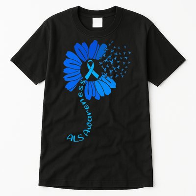 Als Awareness Ribbon Sunflower funny support squad Tall T-Shirt