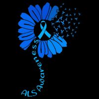 Als Awareness Ribbon Sunflower funny support squad Sustainable Bucket Hat