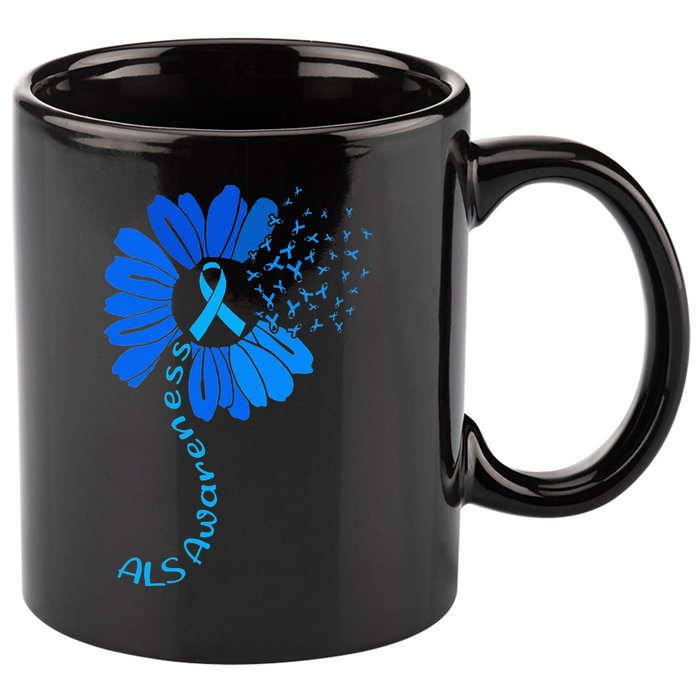 Als Awareness Ribbon Sunflower funny support squad 11oz C Handle Ceramic Mug