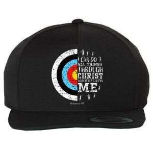 Archery Wool Snapback Cap