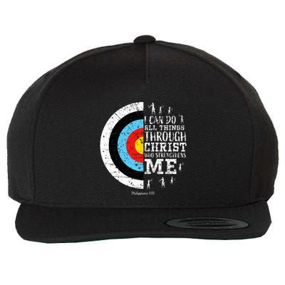 Archery Wool Snapback Cap