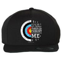 Archery Wool Snapback Cap