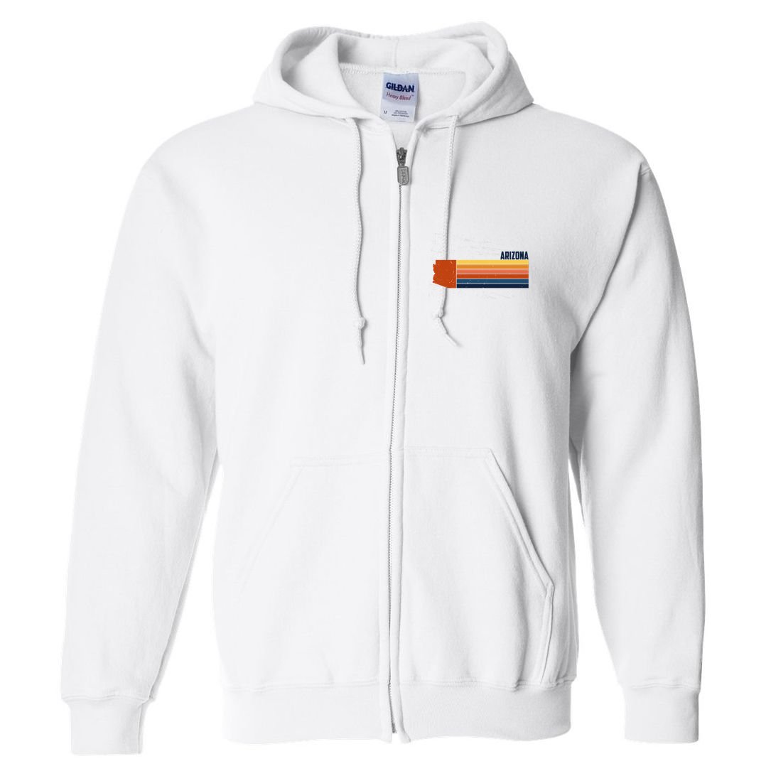Retro Vintage Arizona Full Zip Hoodie